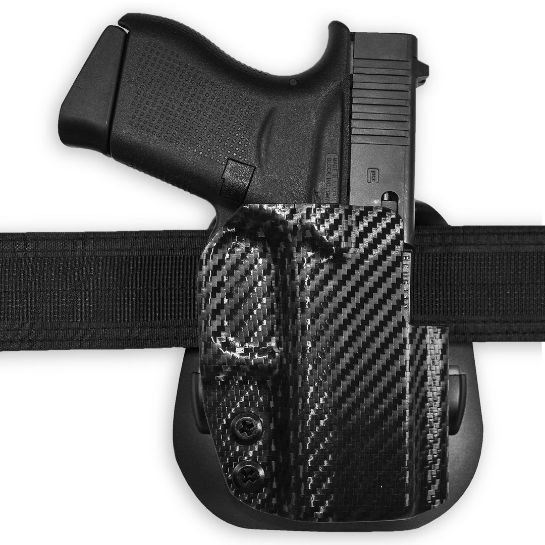 Glock 43 OWB Paddle Holster Carbon Fiber 4