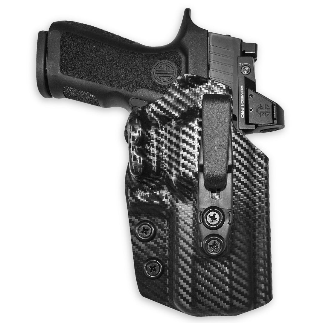 Sig Sauer P320 Compact/ X-Carry IWB Tuckable Red Dot Ready w/ Integrated Claw Holster Carbon Fiber 3