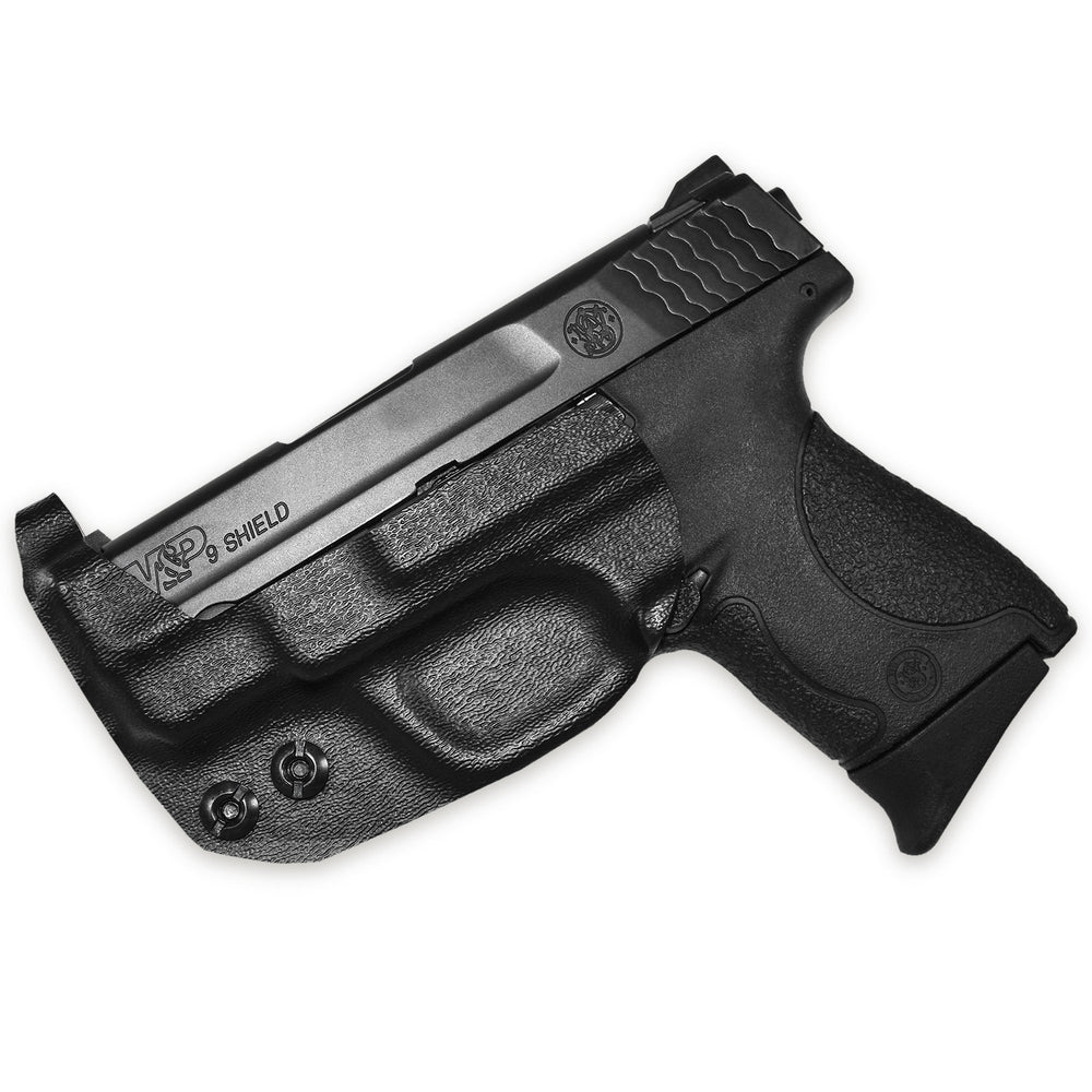 Smith & Wesson M&P Shield 9MM IWB Extra Low Profile Thong Ambidextrous Holster Black 2