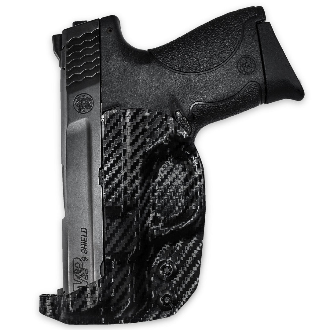 Smith & Wesson M&P Shield 9MM IWB Extra Low Profile Thong Ambidextrous Holster Carbon Fiber 4