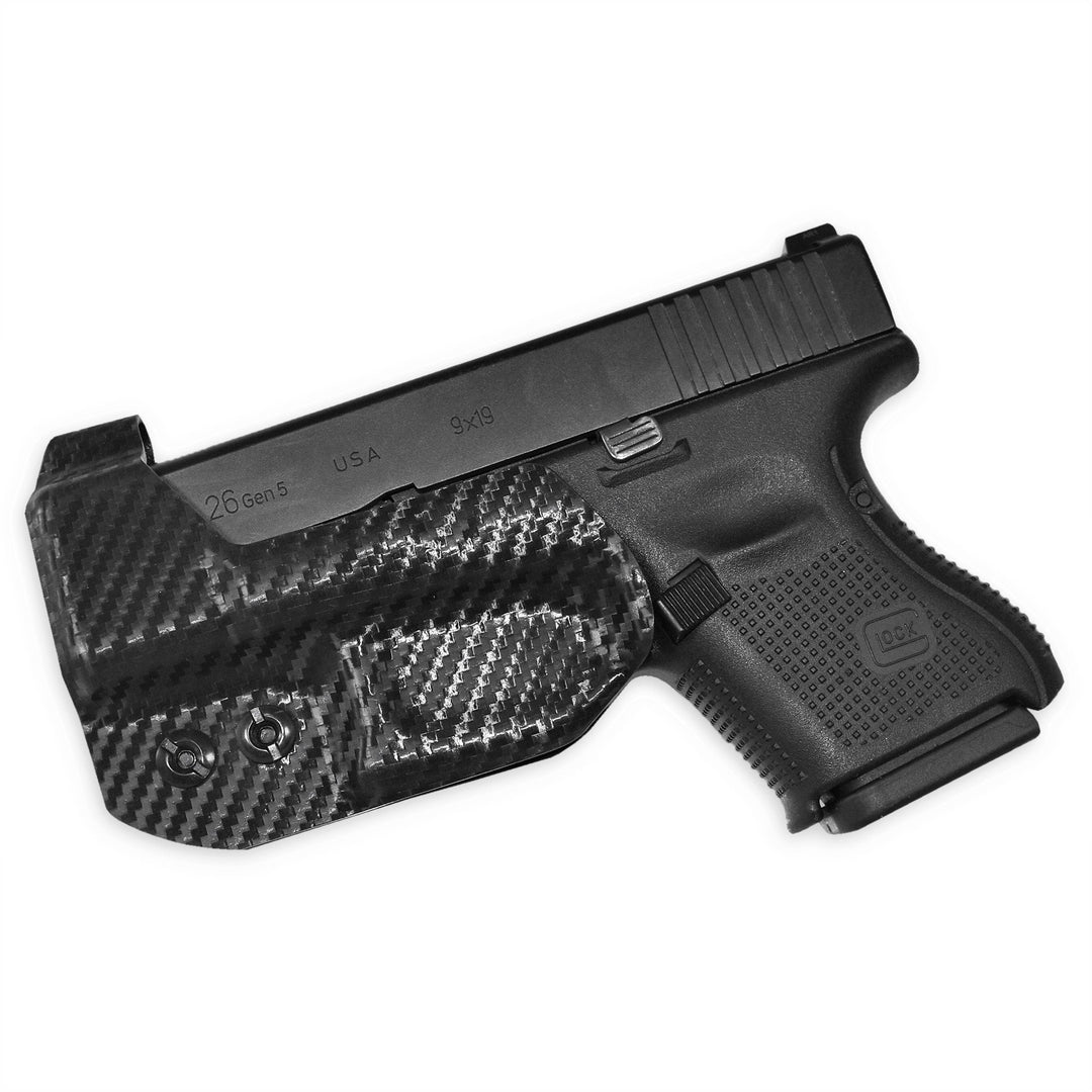 Glock 26 27 33 IWB Extra Low Profile Thong Ambidextrous Holster Carbon Fiber 2