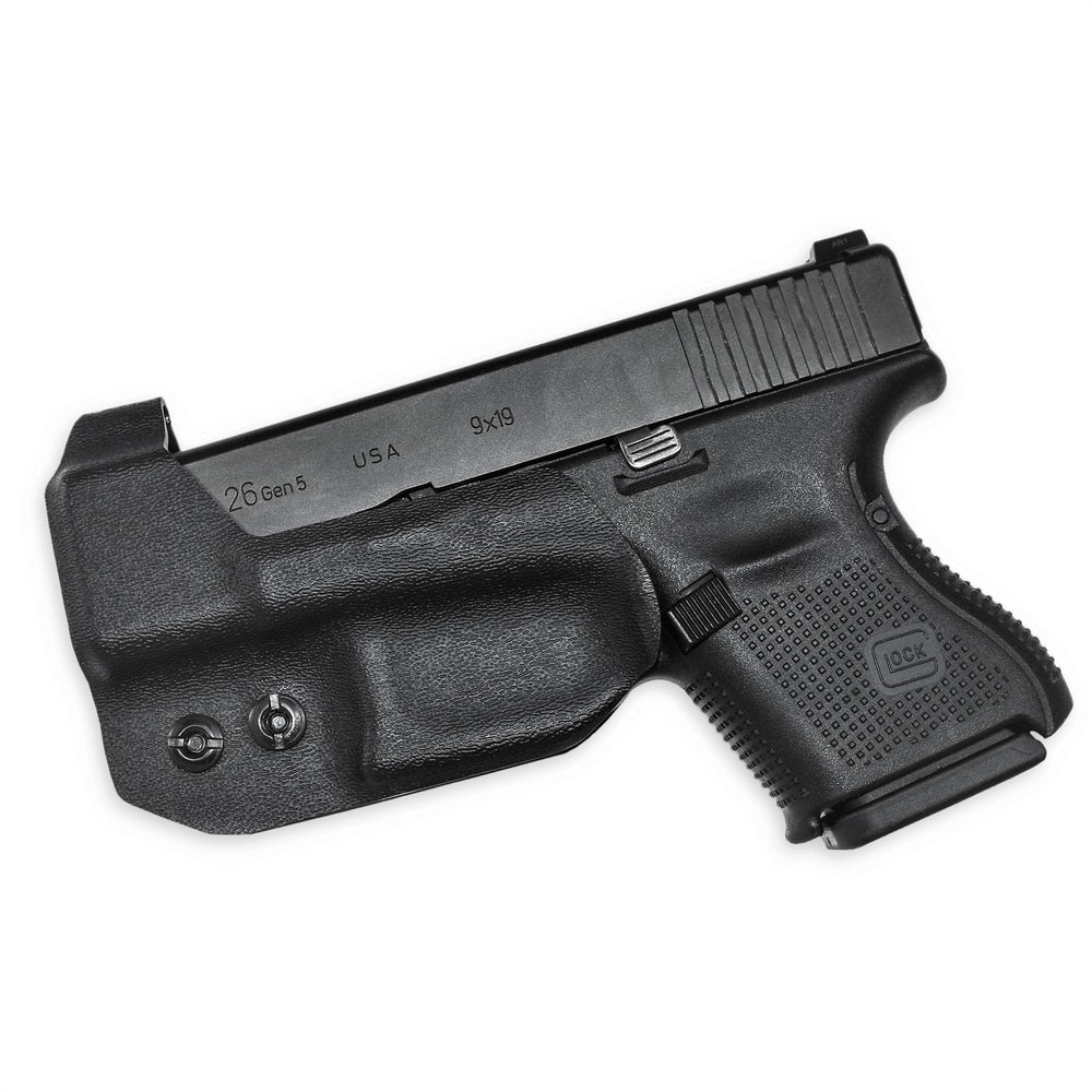 Glock 26 27 33 IWB Extra Low Profile Thong Ambidextrous Holster Black 2
