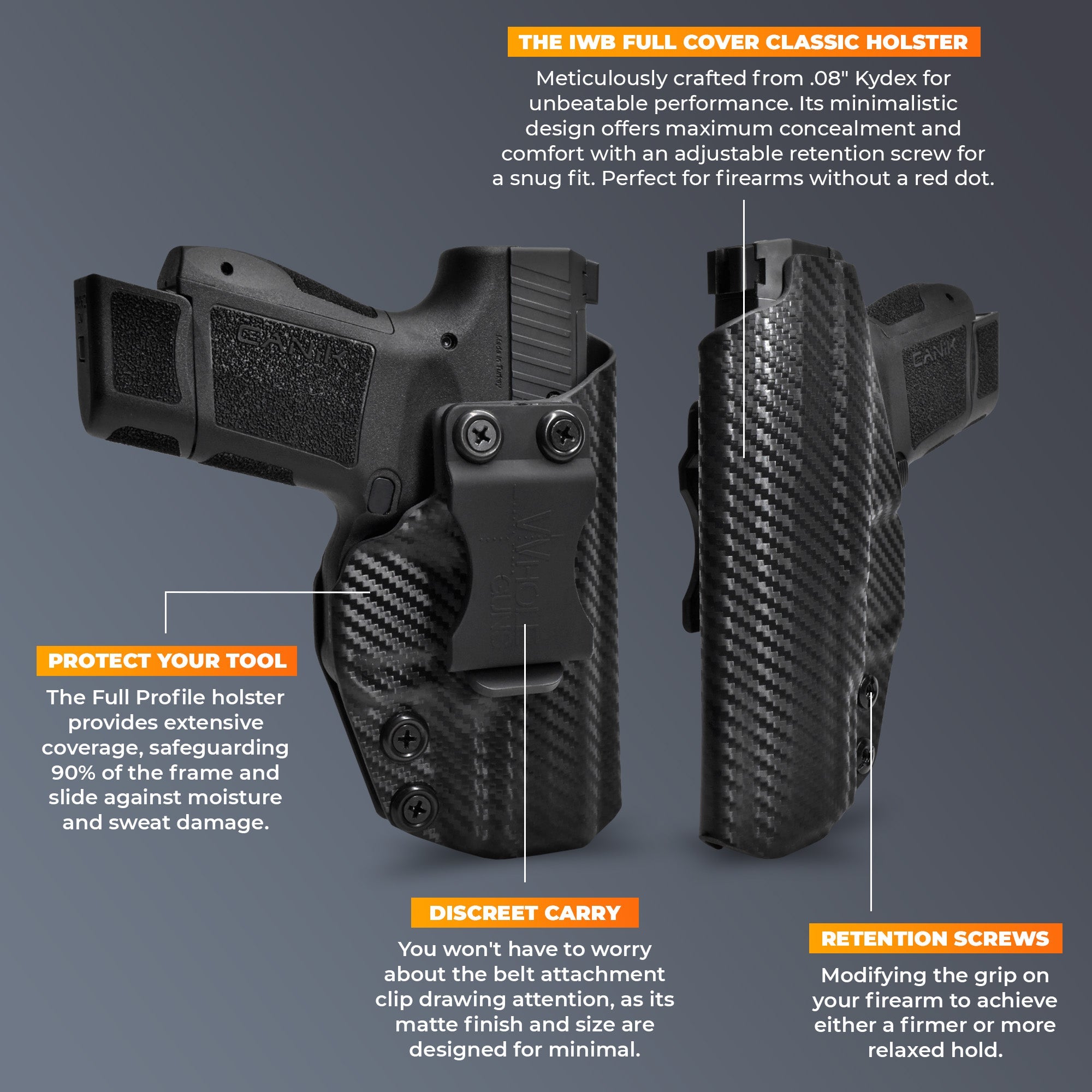 Spartan Tactical 3-in-1 Concealed Pocket Holster For Glock 43 – Kydex Ambidextrous Level 1