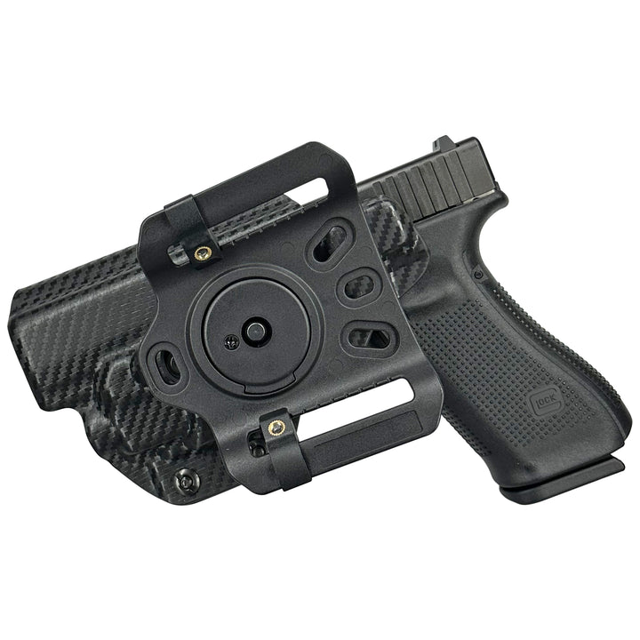 Glock 17 22 44 45 + TLR-7/8 OWB Quick detach Belt Loop Holster Carbon Fiber 2