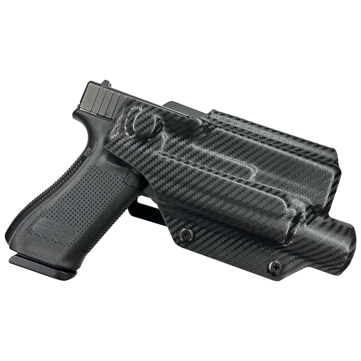 Fits Glock 17/19/19X/22/31/44/45 (Gen 1-6) + SureFire X300U-A  OWB Quick Detach Belt Loop Holster
