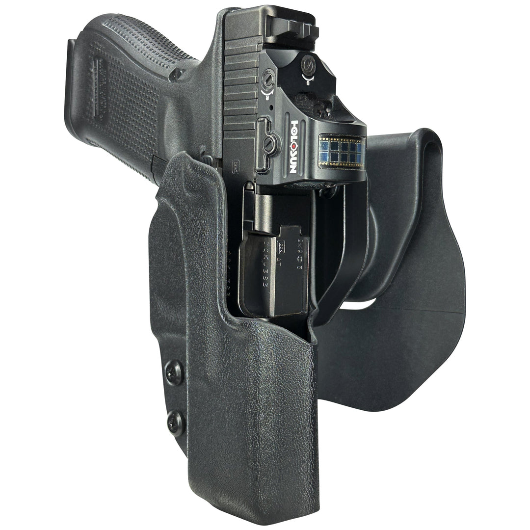 Glock 19 19X 23 32 OWB Quick detach Paddle Holster Black 3