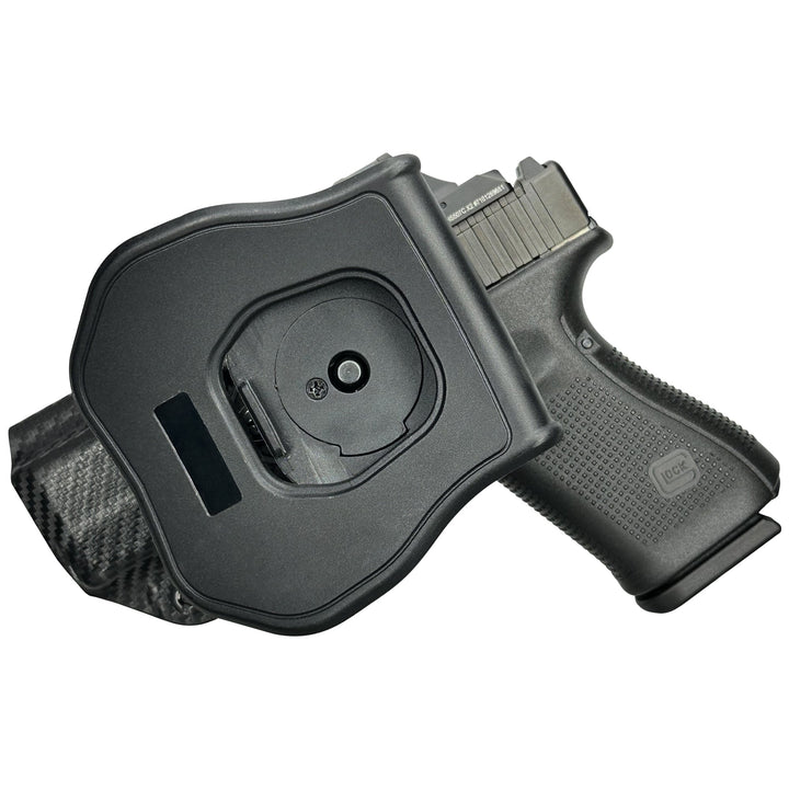 Glock 19 19X 23 32 OWB Quick detach Paddle Holster Carbon Fiber 2