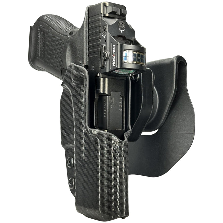 Glock 19 19X 23 32 OWB Quick detach Paddle Holster Carbon Fiber 3