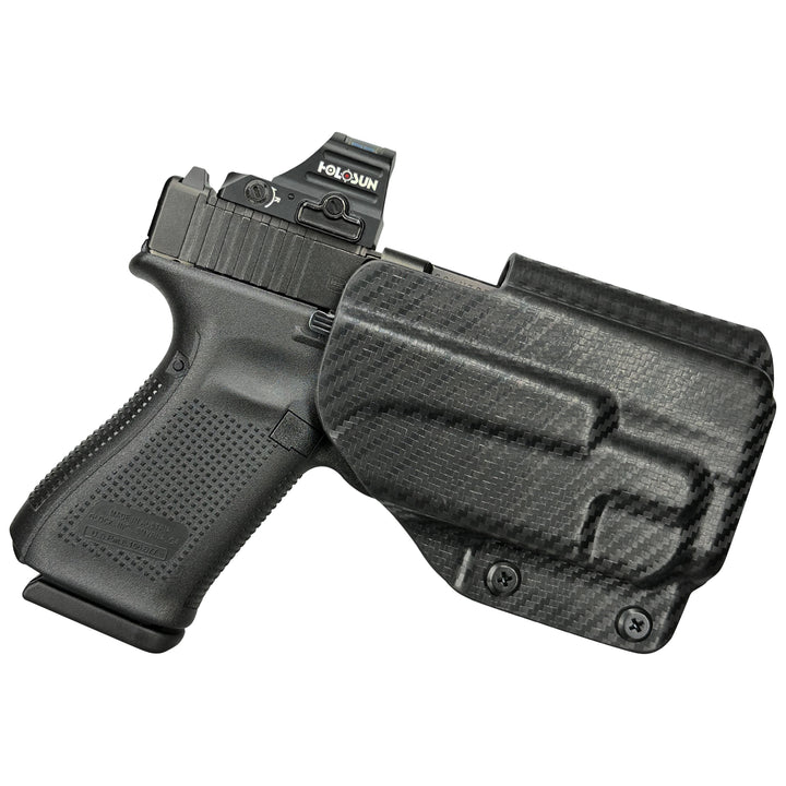 Glock 19 19X 23 + TLR-7A OWB Quick Detach IDPA Holster CarbonFiber 1