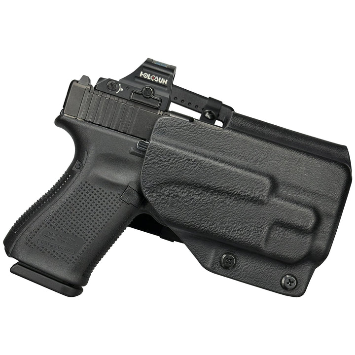 Glock 19 19X 23 32 + TLR-7A OWB Quick detach Belt Loop Holster Black 1