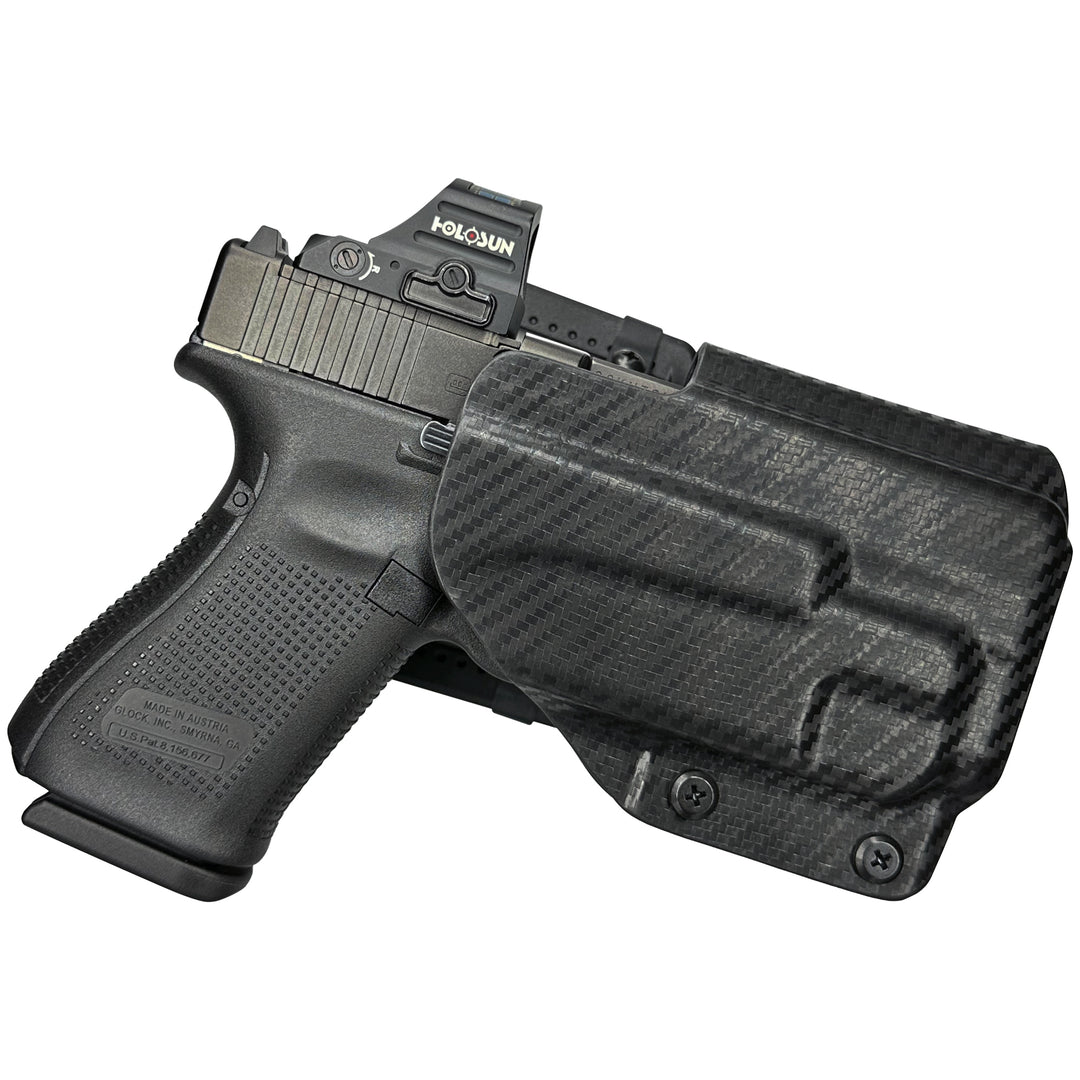 Glock 19 19X 23 32 + TLR-7A OWB Quick detach Belt Loop Holster Carbon Fiber 1