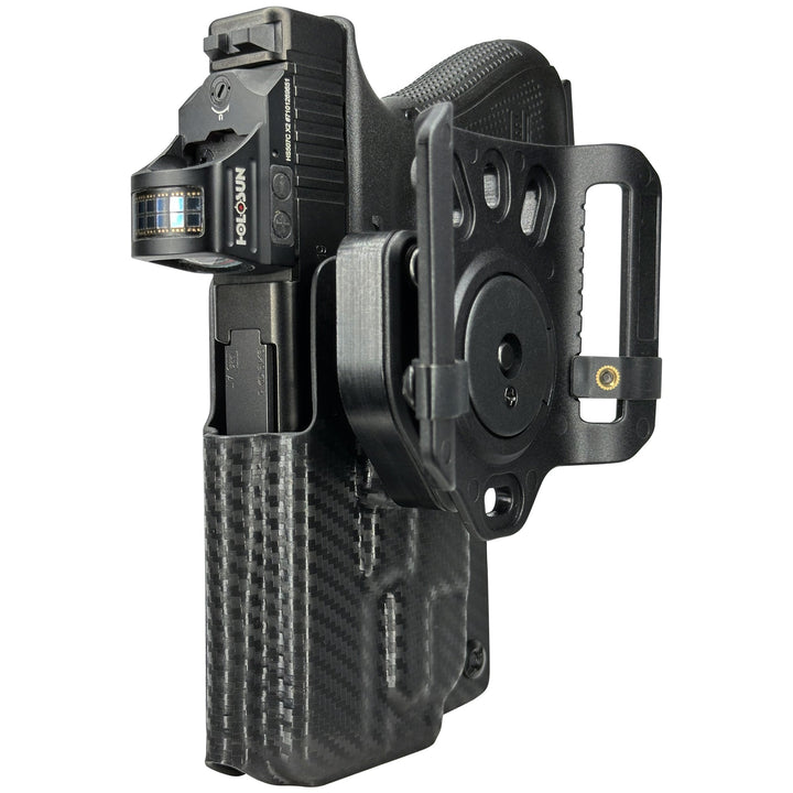 Glock 19 19X 23 32 + TLR-7A OWB Quick detach Belt Loop Holster Carbon Fiber 4