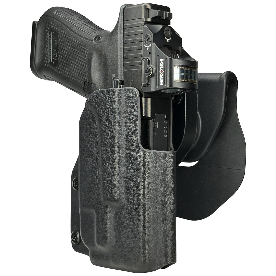 Glock 19 19X 23 + TLR-7A OWB Quick detach Paddle Holster Black 3