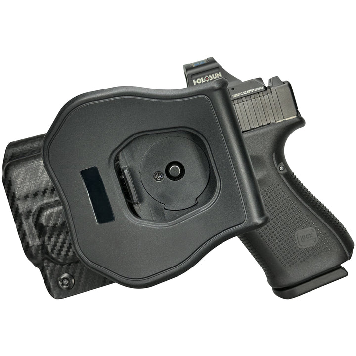 Glock 19 19X 23 + TLR-7A OWB Quick detach Paddle Holster Carbon Fiber 2