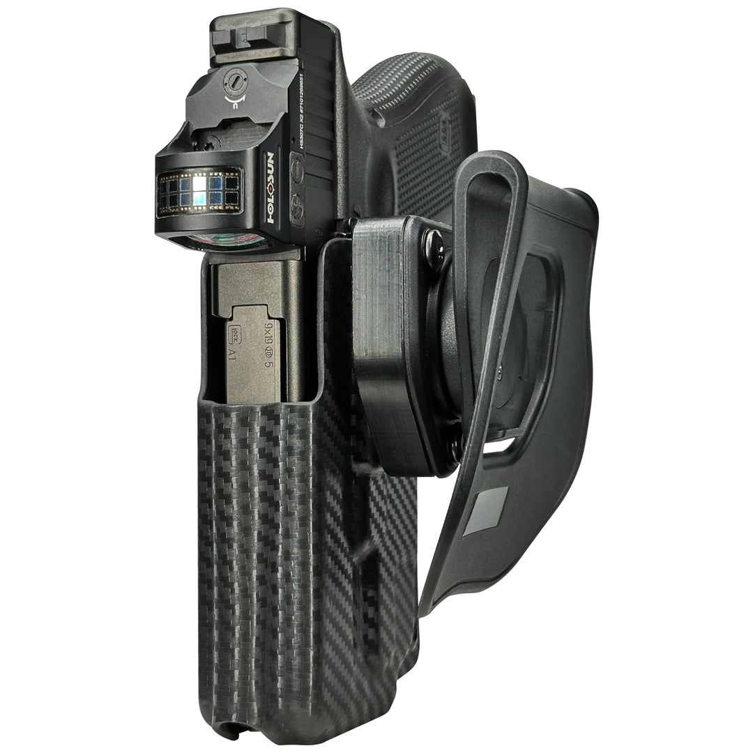 Glock 19 19X 23 + TLR-7A OWB Quick detach Paddle Holster Carbon Fiber 4