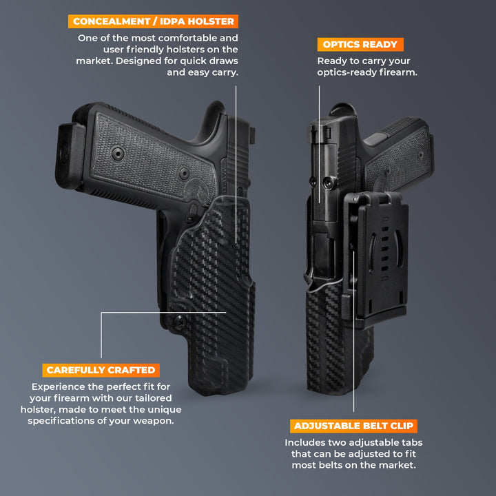 Glock 17 22 31 (Gen 1-5) OWB Concealment/IDPA Holster Highlights 3