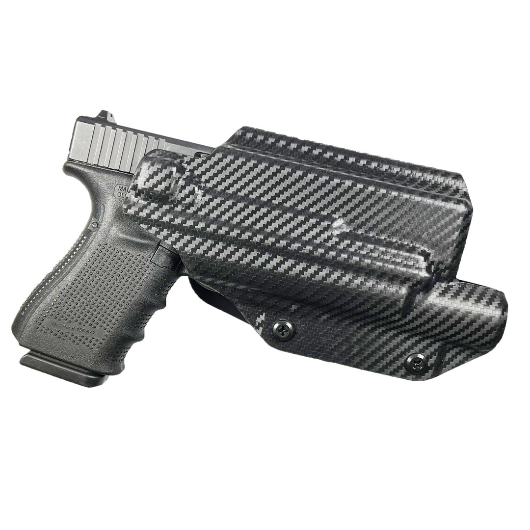 Glock 17 + X300 OWB Paddle Holster Carbon Fiber 1