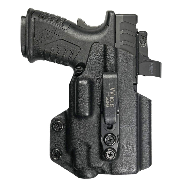 Springfield XD-M Elite 3.8"+TLR 7/8 IWB Tuckable Red Dot Ready w/ Integrated Claw Holster Black 3