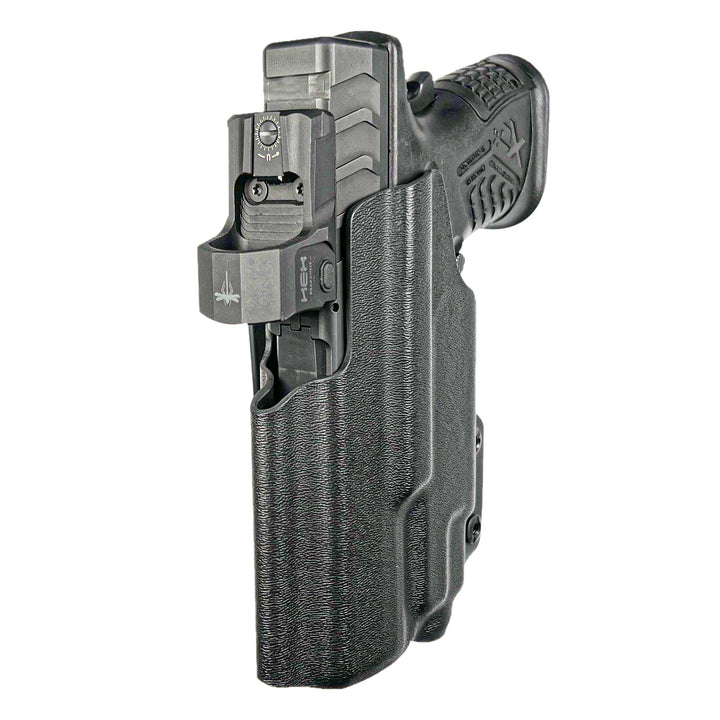 Springfield XD-M Elite 3.8"+TLR 7/8 IWB Tuckable Red Dot Ready w/ Integrated Claw Holster Black 6