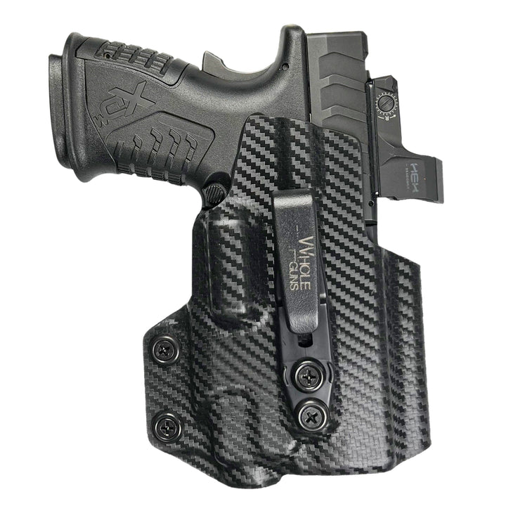 Springfield XD-M Elite 3.8"+TLR 7/8 IWB Tuckable Red Dot Ready w/ Integrated Claw Holster Carbon Fiber 2