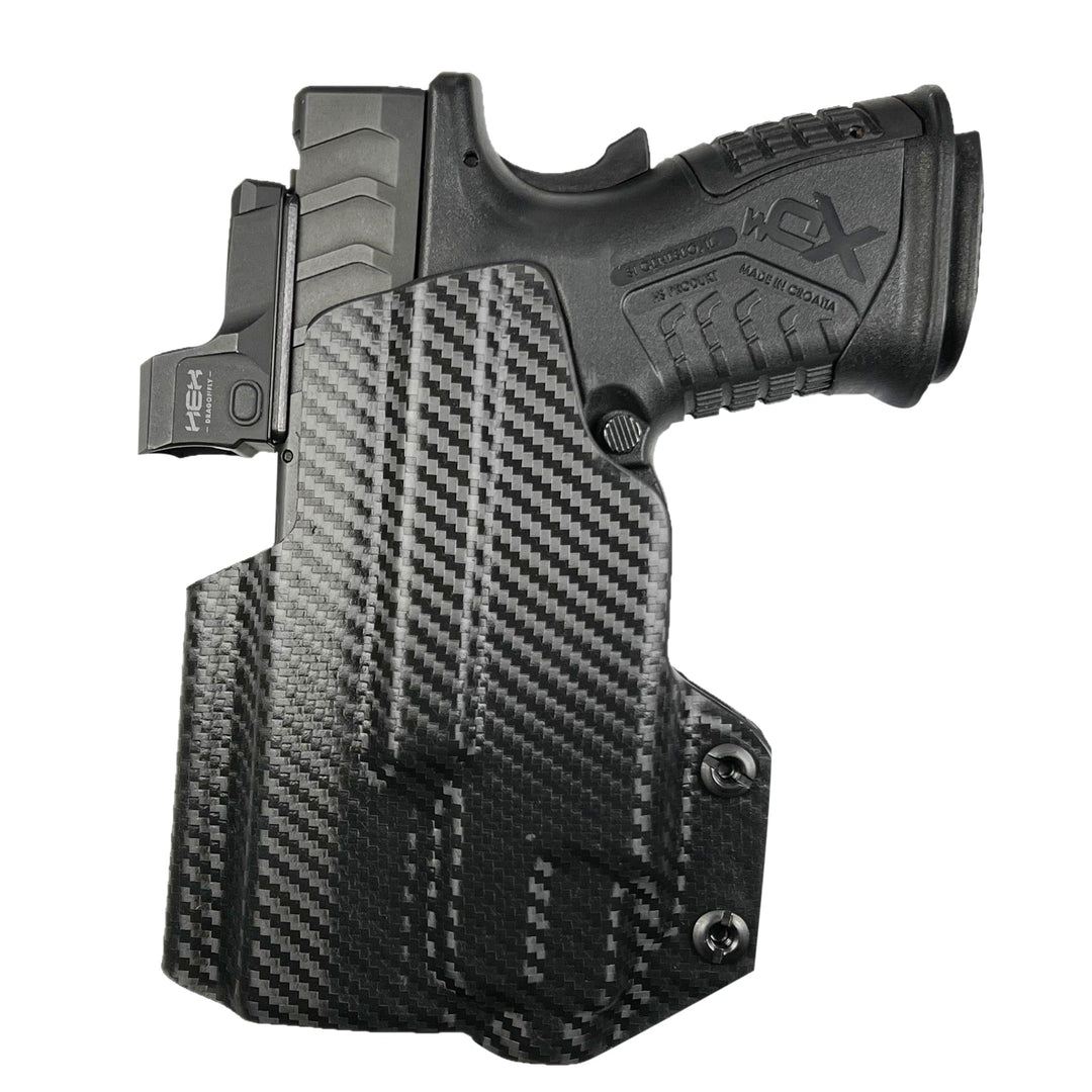 Springfield XD-M Elite 3.8"+TLR 7/8 IWB Tuckable Red Dot Ready w/ Integrated Claw Holster Carbon Fiber 3