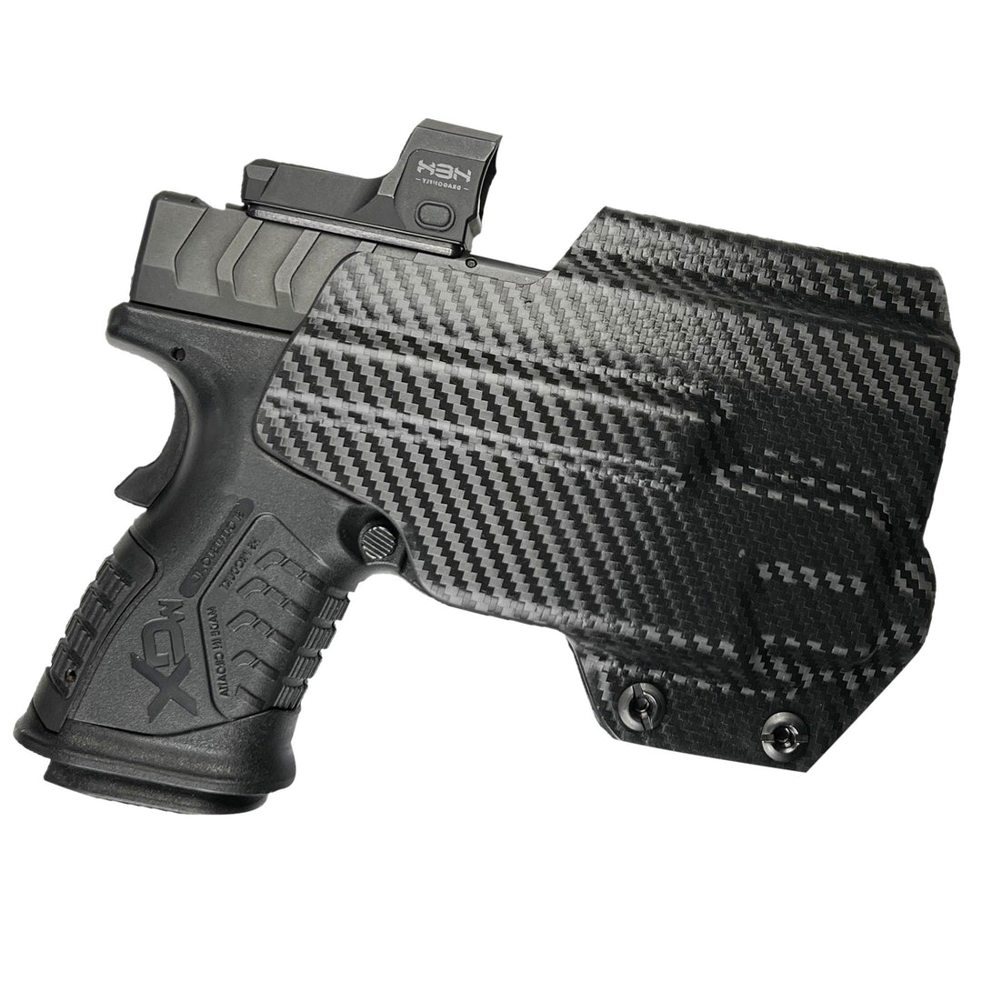 Springfield XD-M Elite 3.8"+TLR 7/8 IWB Tuckable Red Dot Ready w/ Integrated Claw Holster Carbon Fiber 1