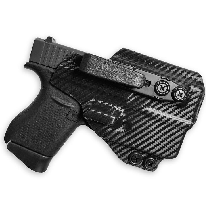 Glock 43X MOS + TLR-6 IWB Tuckable Red Dot Ready w/ Integrated Claw Holster Carbon Fiber 1