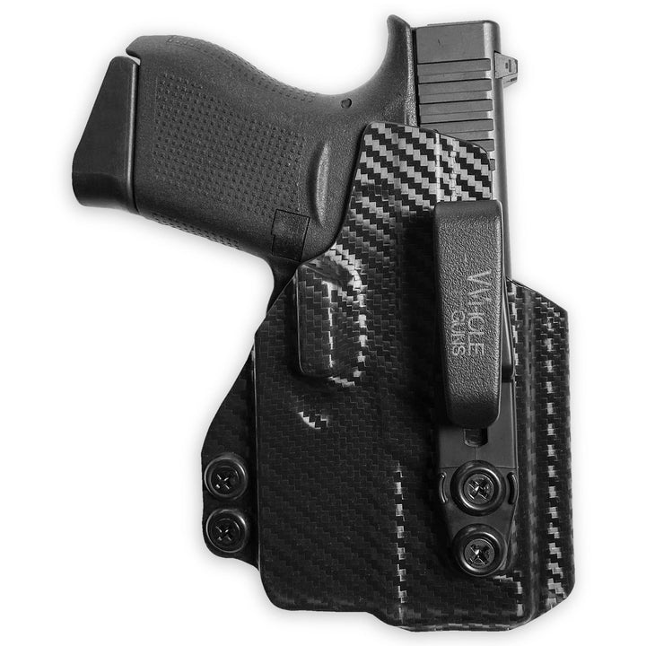 Glock 43X MOS + TLR-6 IWB Tuckable Red Dot Ready w/ Integrated Claw Holster Carbon Fiber 3