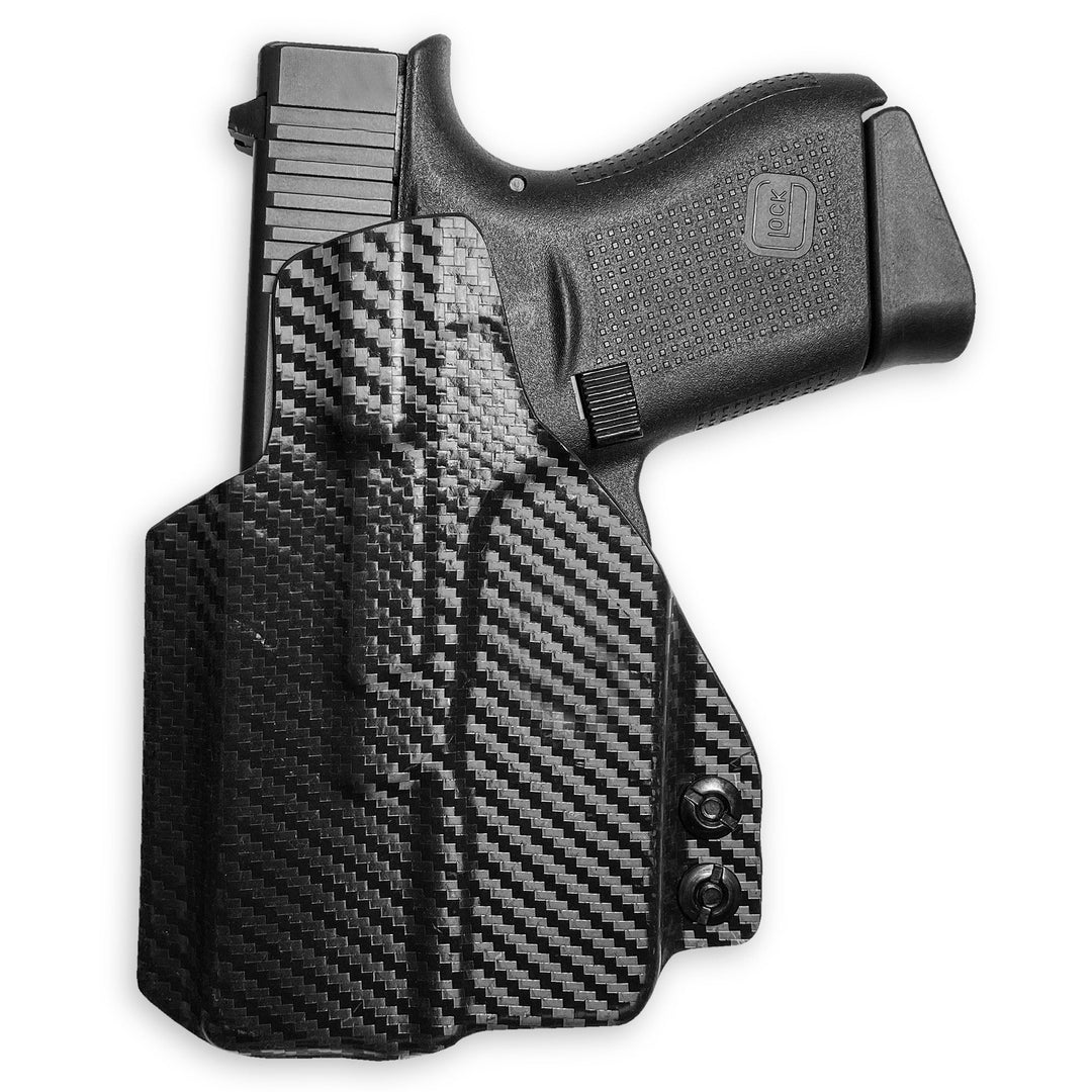 Glock 43X MOS + TLR-6 IWB Tuckable Red Dot Ready w/ Integrated Claw Holster Carbon Fiber 4