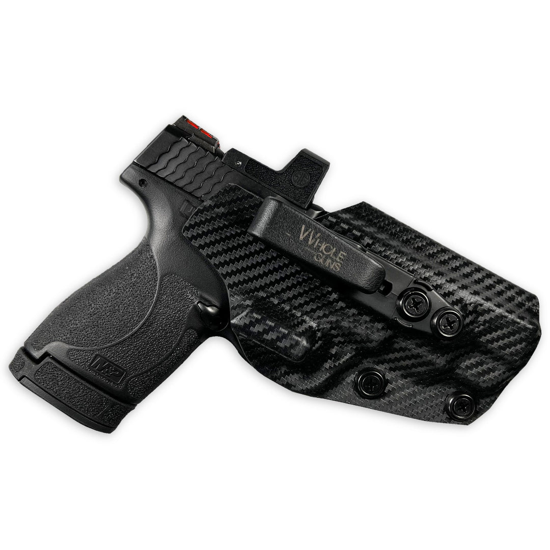 Smith & Wesson M&P Shield Plus 4" Performance Center IWB Tuckable Red Dot Ready w/ Integrated Claw Holster Carbon Fiber 1