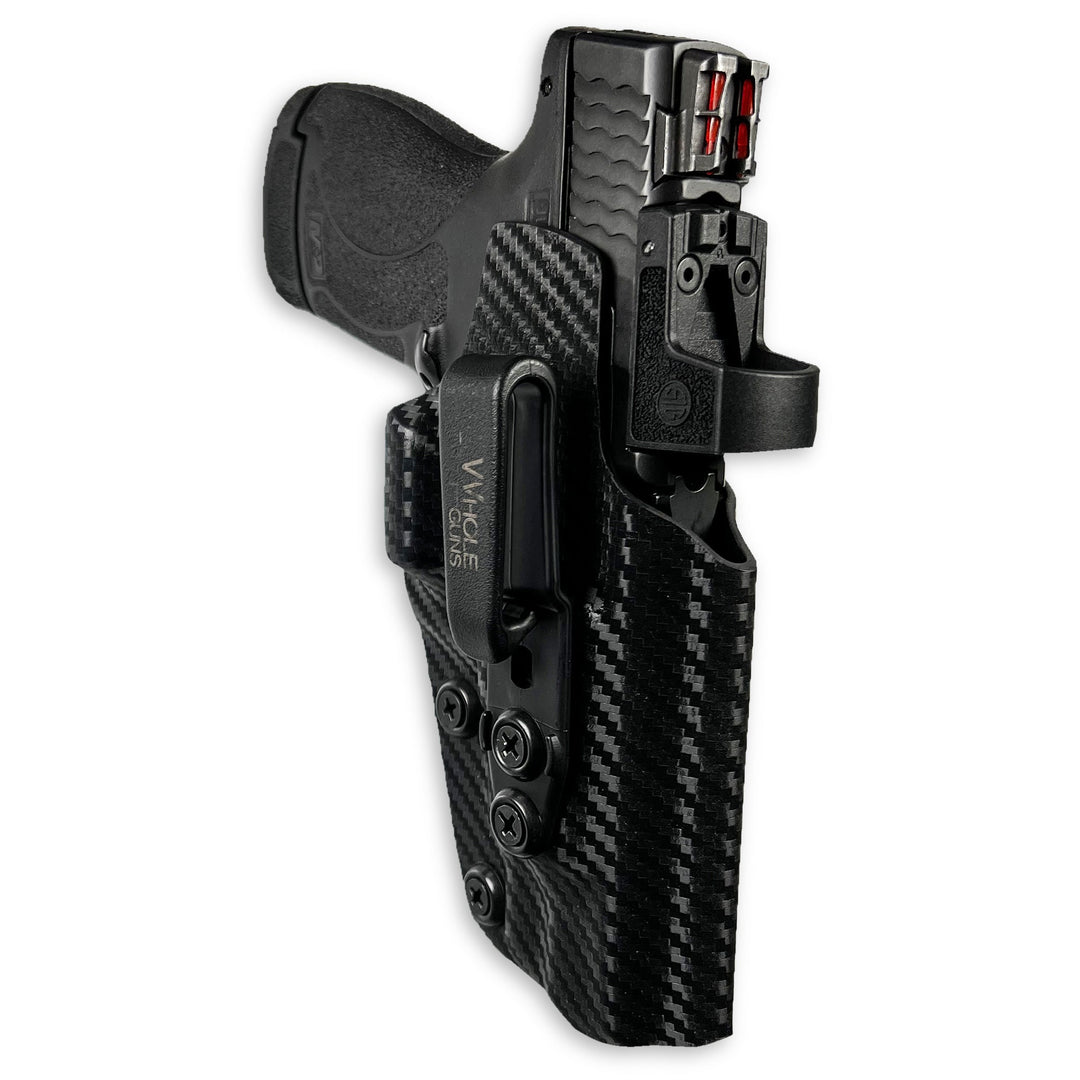 Smith & Wesson M&P Shield Plus 4" Performance Center IWB Tuckable Red Dot Ready w/ Integrated Claw Holster Carbon Fiber 4