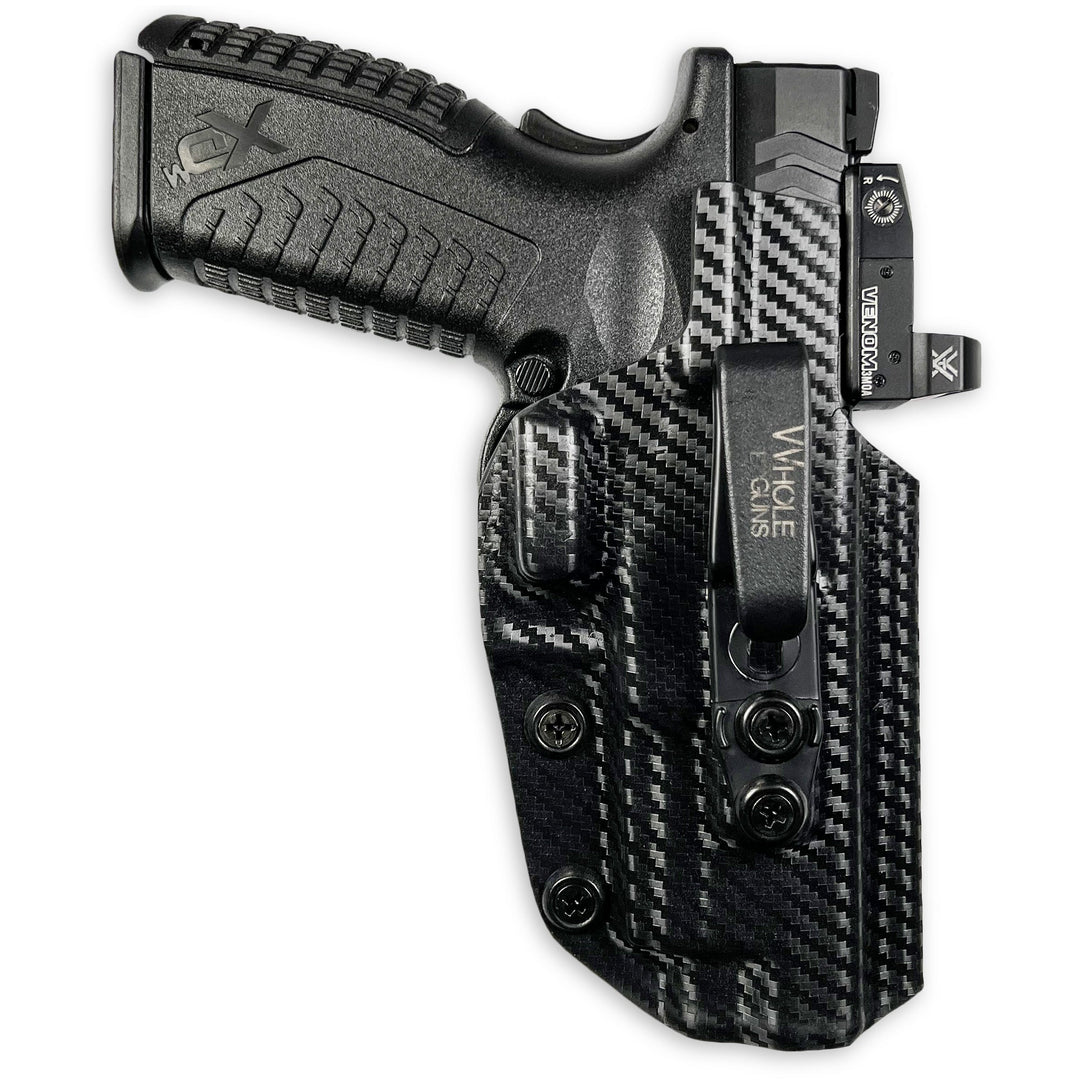 Springfield XD-M Elite 4.5" IWB Tuckable Red Dot Ready w/ Integrated Claw HolsterCarbon Fiber 3