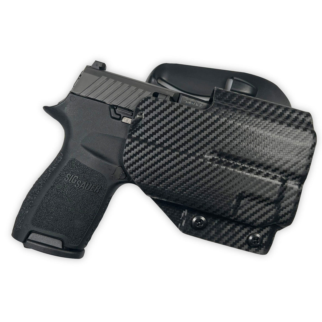 Sig Sauer P320 Compact + TLR-7 OWB Paddle Holster Carbon Fiber 1