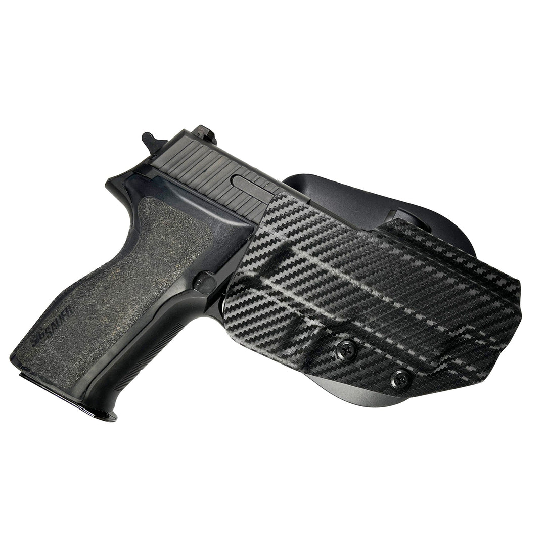 Sig P226 With Rail OWB Paddle Holster Carbon Fiber 1
