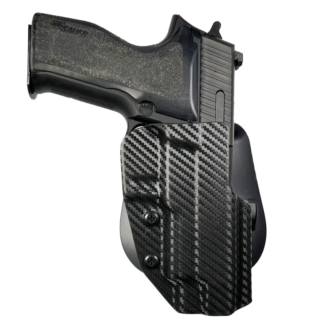 Sig P226 With Rail OWB Paddle Holster Carbon Fiber 2