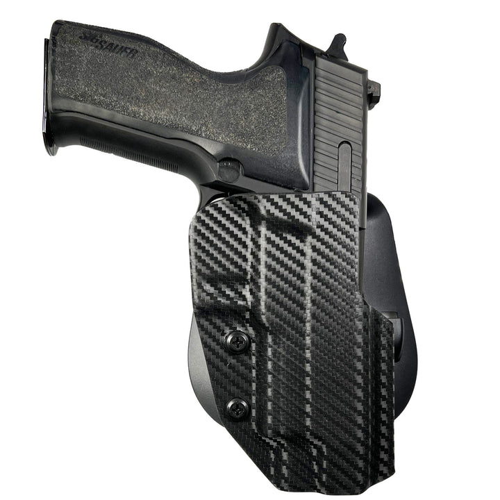Sig P226 With Rail OWB Paddle Holster Carbon Fiber 2
