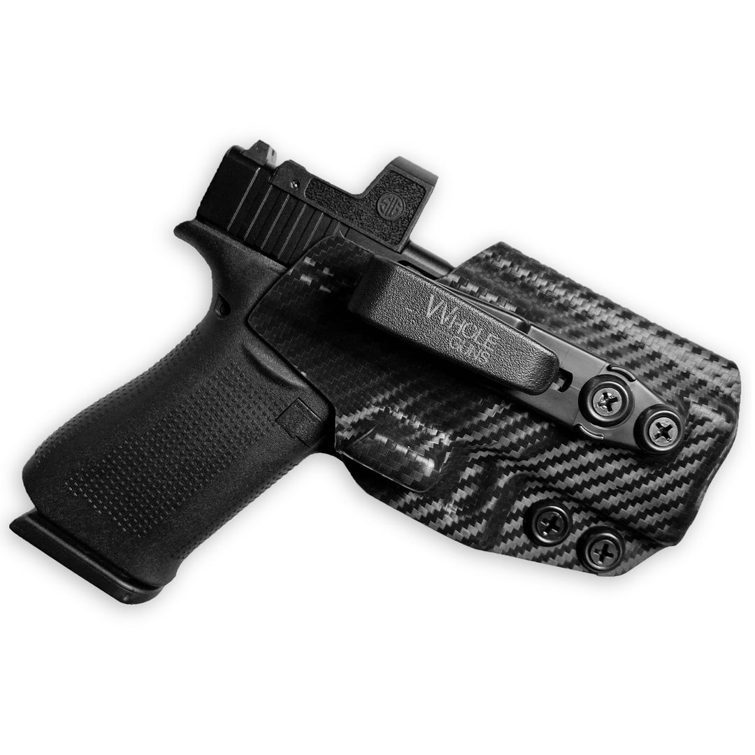 Glock 43X MOS IWB Tuckable Red Dot Ready w/ Integrated Claw Holster Carbon Fiber 1