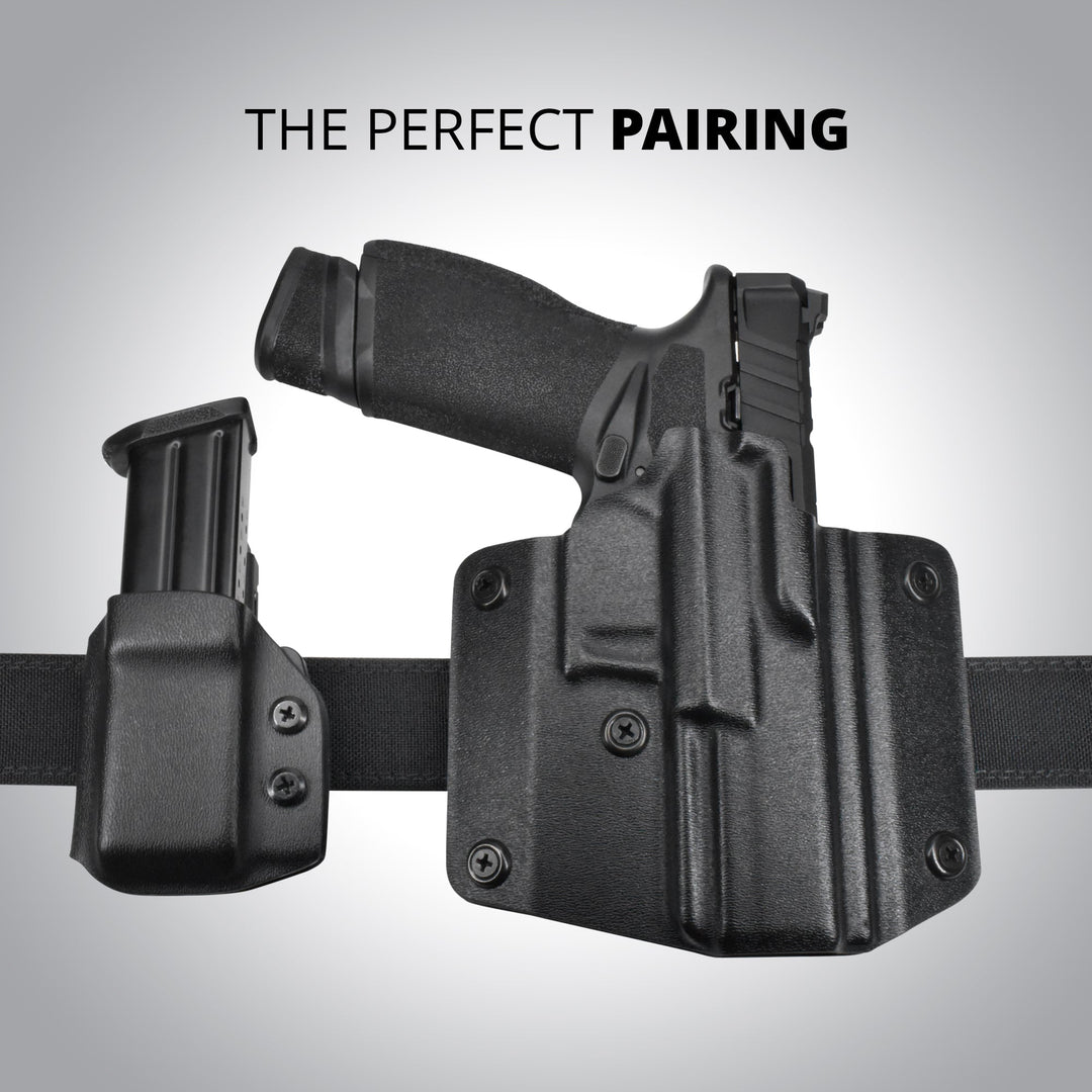 OWB Concealment Holster & Universal Mag Pouch Combo – 9mm / .40 Double Stack Compatible