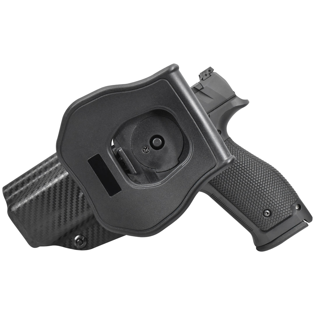 Walther PDP 4.5'' Full Size Steel Frame OWB Quick detach Paddle Holster Carbon Fiber 2
