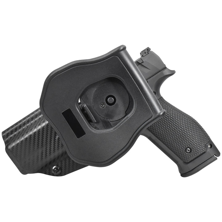 Walther PDP 4.5'' Full Size Steel Frame OWB Quick detach Paddle Holster Carbon Fiber 2