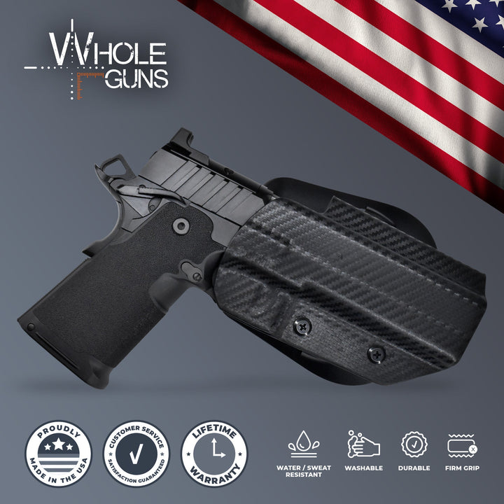 Glock (17 22 44 45) + SureFire X300U-A OWB Quick detach Paddle Holster Highlights 4