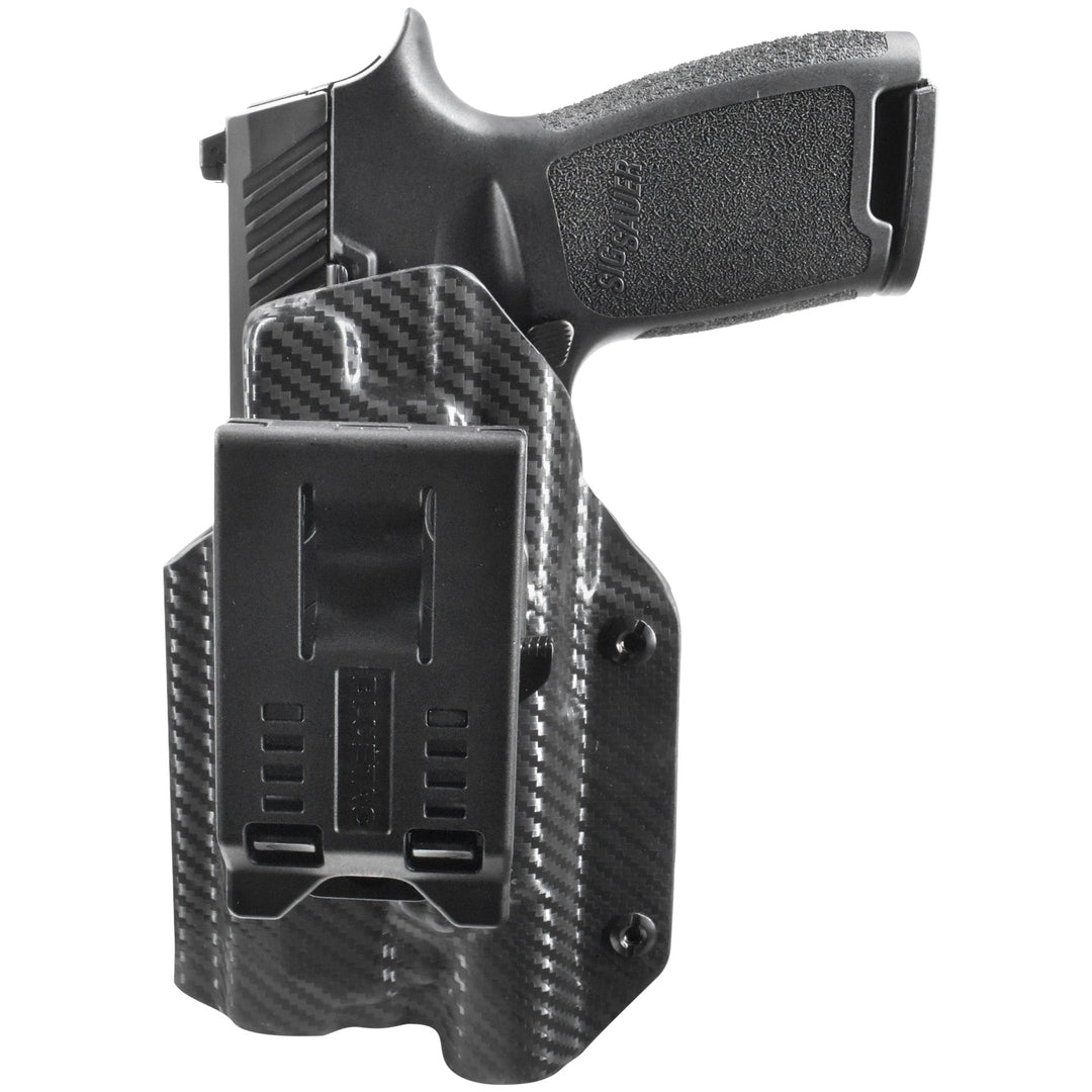 Sig Sauer P320 Fullsize + SureFire X300U-A OWB Quick Detach IDPA Holster CarbonFiber 2