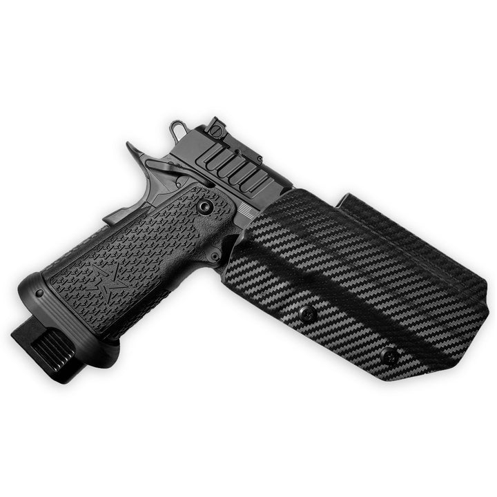 Staccato HD P4 + Streamlight (TLR-7 X/TLR-7A) OWB CONCEALMENT/IDPA HOLSTER Black 1
