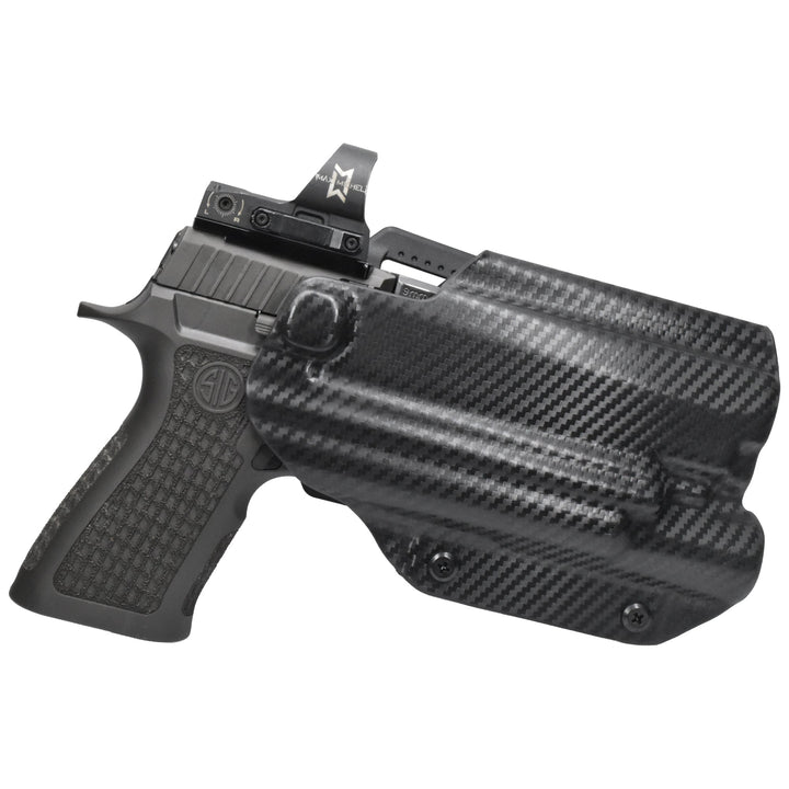 Sig Sauer P320 Full-size + SureFire X300U-A OWB Quick detach Belt Loop Holster Carbon Fiber 1