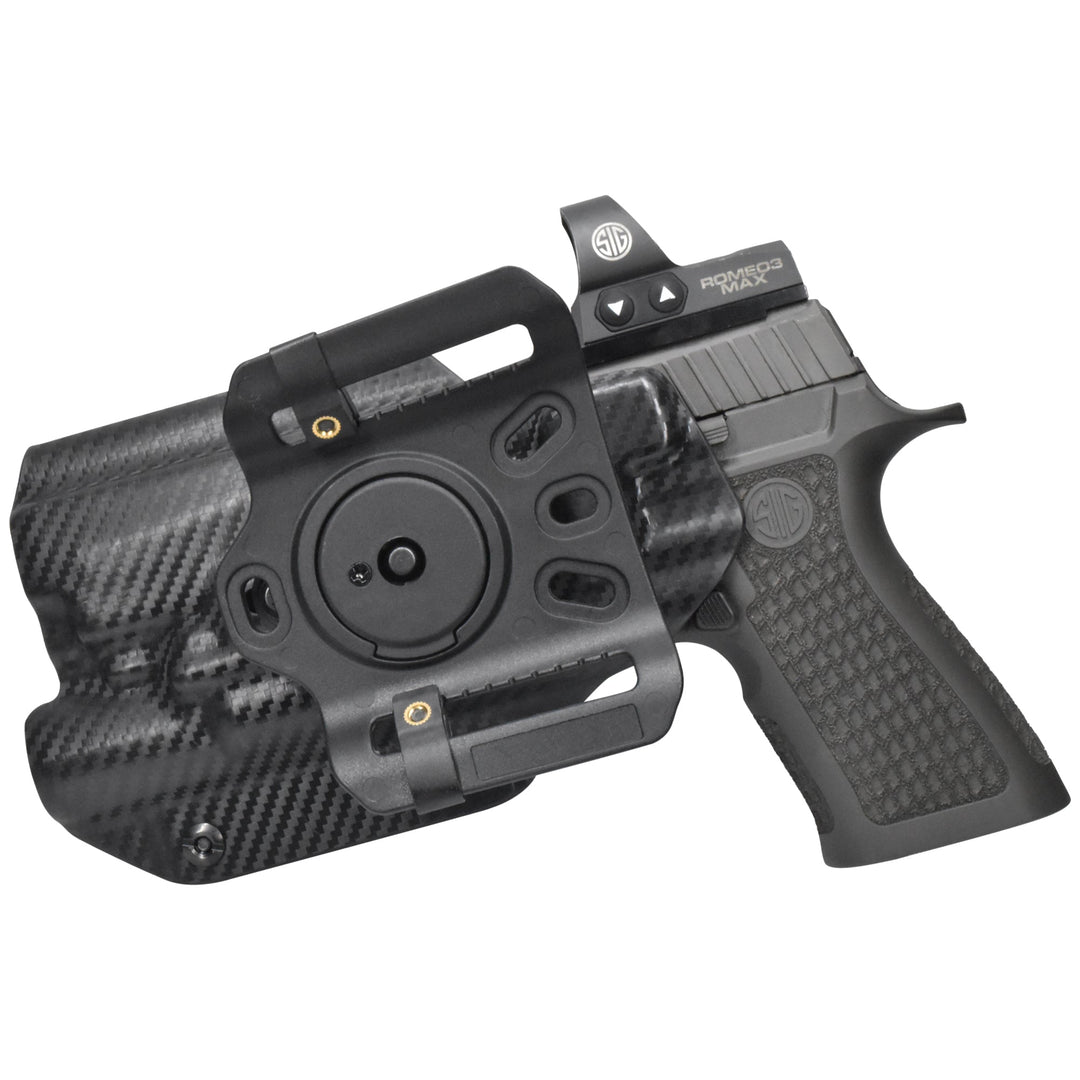 Sig Sauer P320 Full-size + SureFire X300U-A OWB Quick detach Belt Loop Holster Carbon Fiber 2