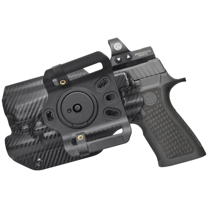 Sig Sauer P320 Full-size + SureFire X300U-A OWB Quick detach Belt Loop Holster Carbon Fiber 2