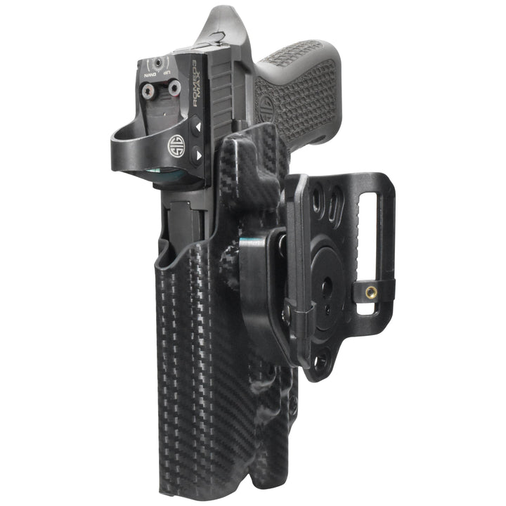 Sig Sauer P320 Full-size + SureFire X300U-A OWB Quick detach Belt Loop Holster Carbon Fiber 4