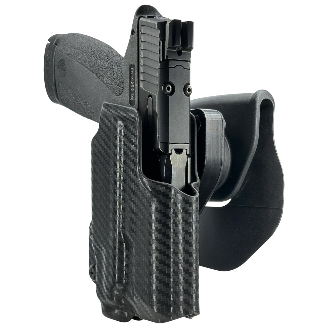 Smith & Wesson M&P Shield X with Streamlight TLR-7Sub OWB Quick Detach Paddle Holster Carbon Fiber 7