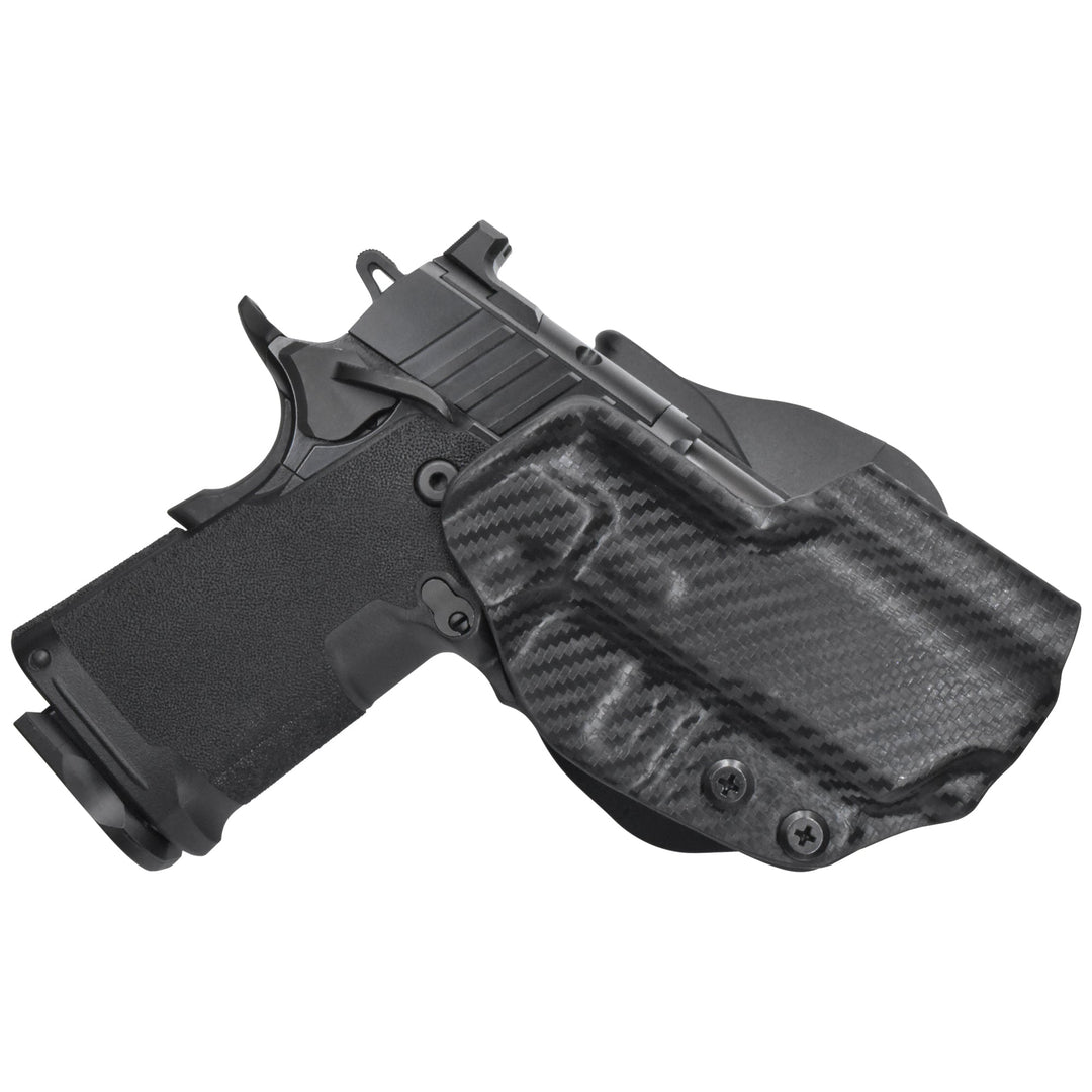 Springfield 1911 DS Prodigy 3.5'' Compact OWB Quick detach Paddle Holster Carbon Fiber 1