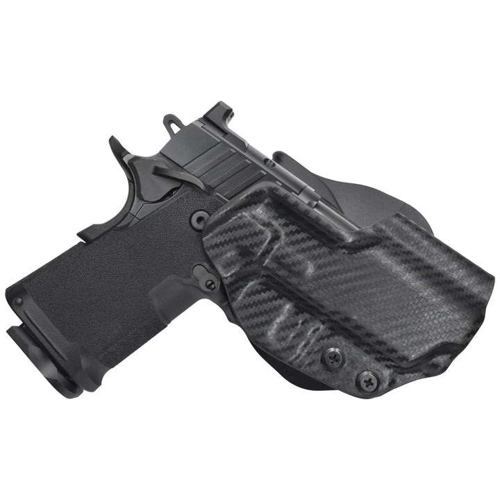 Springfield 1911 DS Prodigy 3.5'' Compact OWB Quick detach Paddle Holster Carbon Fiber 1